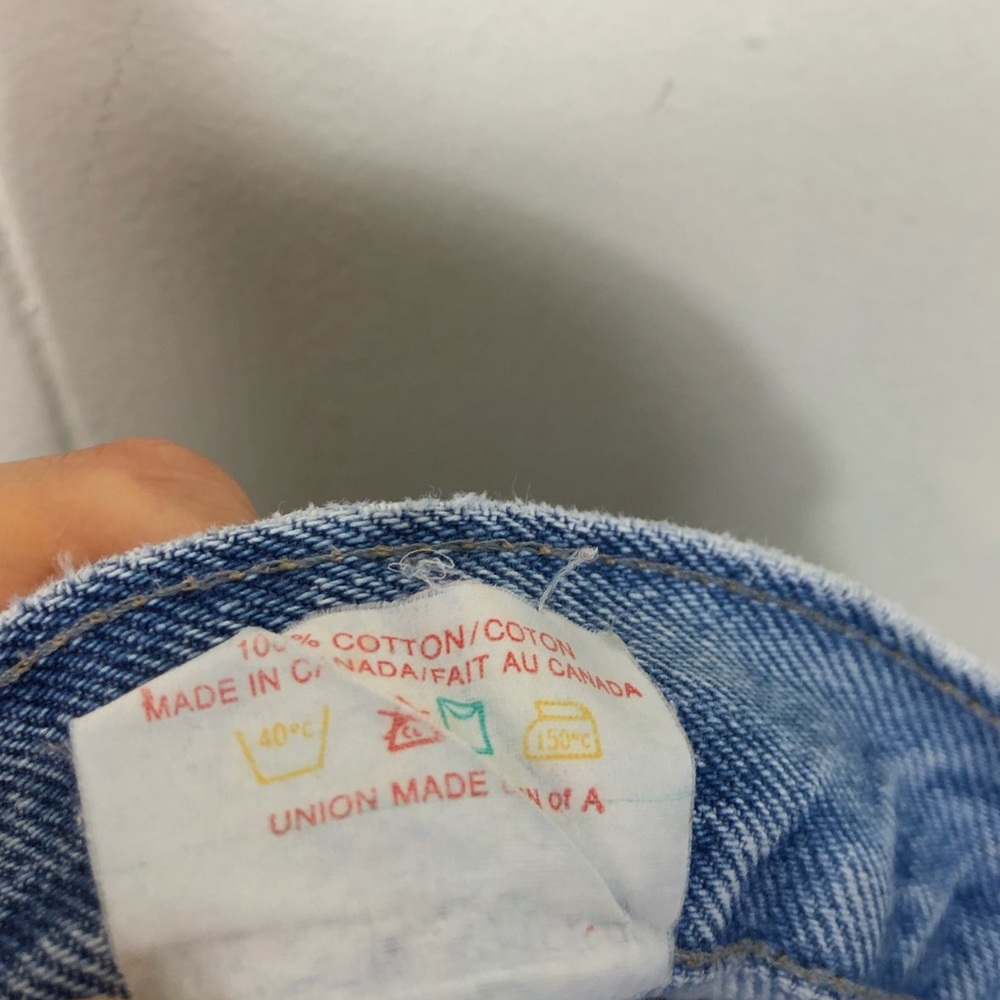 Vintage Two Tone Tie Dye High Waisted Denim Jeans Sz 27 - Picture 11 of 11